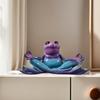 Meditation Frog Statue Sitting Frog Figurine Resin Animal Sculpture Indoor Outdoor Garden Desktop Decoration Ornament