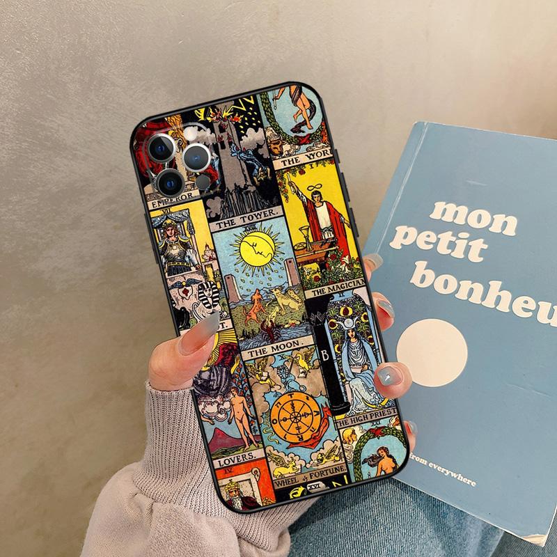 Tarotkarte Der Eremit Hülle Für iPhone 17 Air 14 16 15 11 12 13 Pro Max 12 mini XR 15 16 Plus 16e Rückseite Schutzhülle
