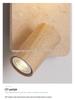Yellow Travertine Wabi-Sabi Wall Lamp for Bedroom, Hotel, or Corridor