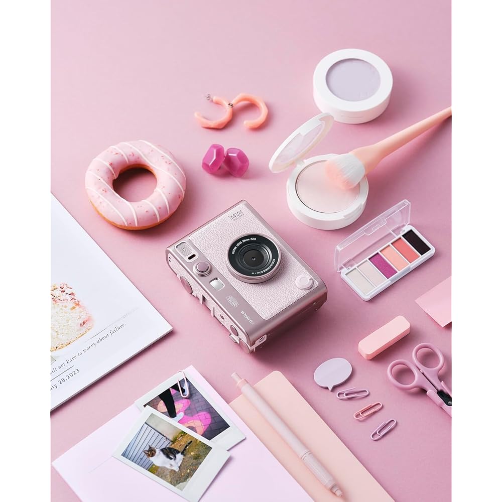 FUJIFILM INSTAX MINI Evo Hybrid Instant Camera - Gentle Rose