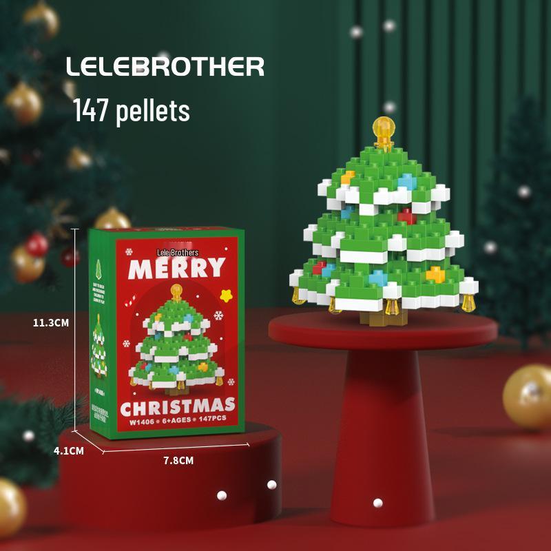 Stavebnice Santa Clause z mikročástic: 60 typů, Slepá krabička kompatibilní s Lego