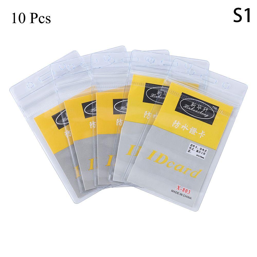 

10 pcs/lot Transparent Stationery Supply Office School Badge Holder PVC Plastic ID Card Card Badg Holders