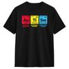 Autism Awareness Autism Periodic Table T-Shirt Men  Novelty Cotton Tee Shirt Round Neck Short Sleeve T Shirt Printing Clothes