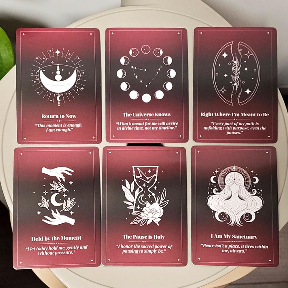 10.4*7.3cm Affirmations-Orakelkarten Ruhiges Licht in 40 Stück Orakelkarten