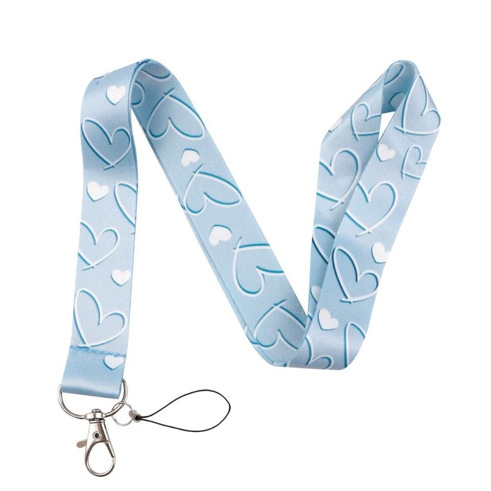 Keyring Accessories Minimalist Style Heart Credential Holder Heart Pink Key Lanyards Protective Case Students Supplies