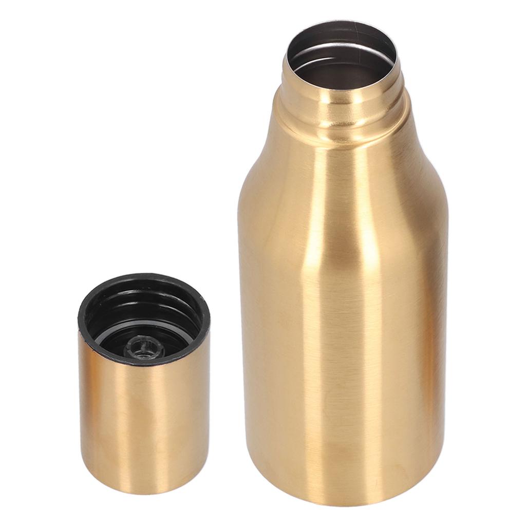 Stainless Steel Olive Oil Dispenser 500ML Leak Proof Dust Proof Kitchen Olive Oil DecanterGold