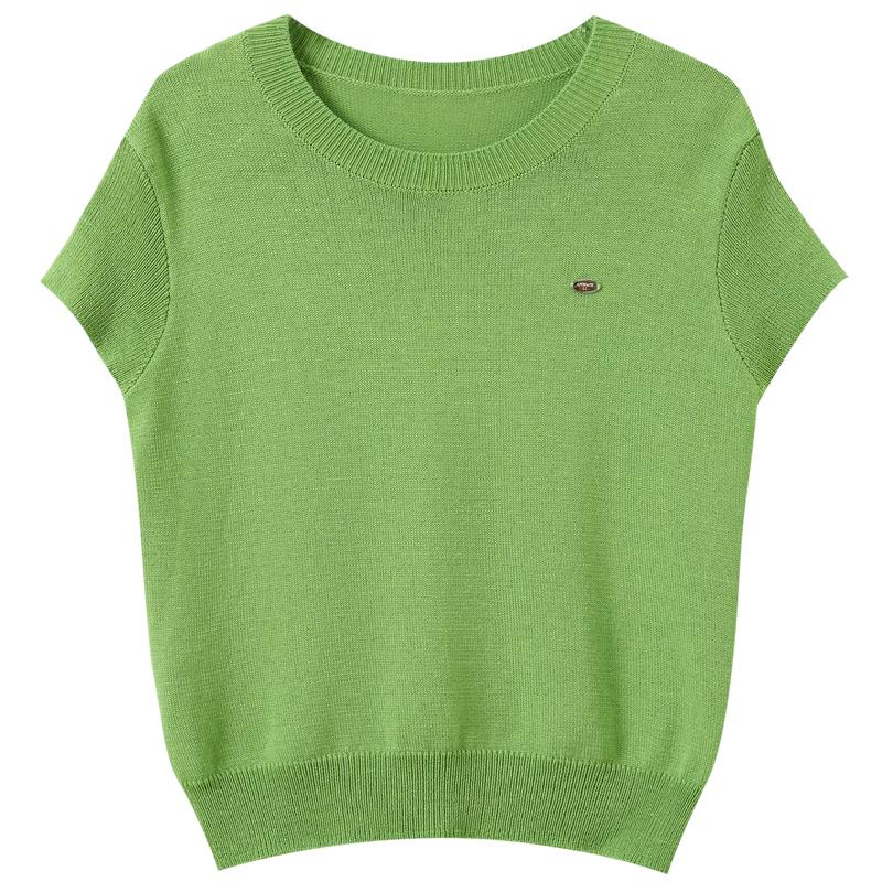 Sancai 2026 Spring Short Sleeve Knit Pullover XL