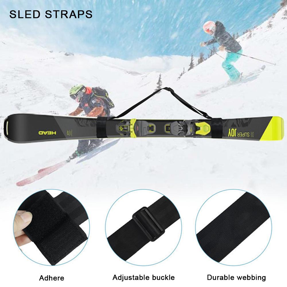 1/5Pcs Ski Pole Carrier Strap Adjustable Ski Shoulder Hand Carrier Lash Handle Straps Snowboard Porter Hook Loop
