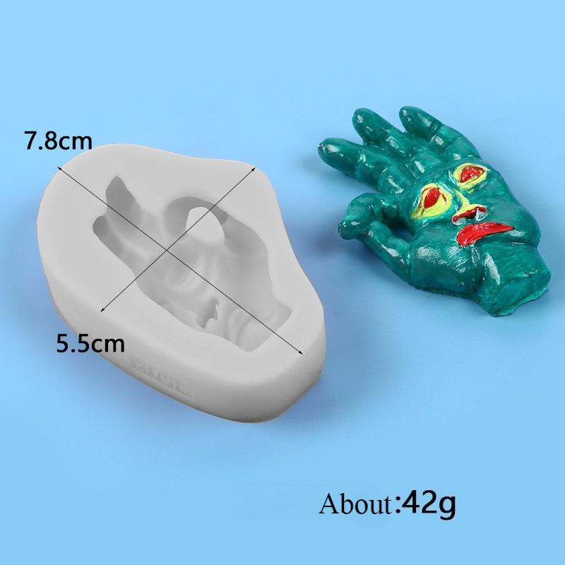 Halloween Silicone Molds Non-stick Ghost Pumpkin Bat Skull Witch Hat for DIY Fondant Pudding Cupcake Chocolate Candy Baking Mold