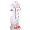 Sexy Nurse Uniform Cosplay Uniform Jerry Nurse Emotional Training Naughty Moe Costume 5 Piece Set Costume Necklace Stethoscope Stockings Gloves