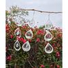 Highly Reflective 3D Bird Scare Discs -Water Droplets Wind Spinners Outdoor Deterrents To Keep Birds Away, Sparkly Bird Reflectors for Garden, Patio