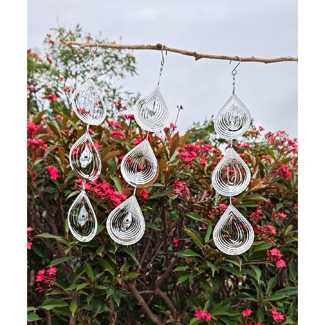 Highly Reflective 3D Bird Scare Discs -Water Droplets Wind Spinners Outdoor Deterrents To Keep Birds Away, Sparkly Bird Reflectors for Garden, Patio