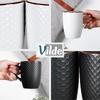 Ceramic Mugs White Black 400 Ml 8 Pcs.