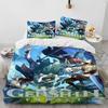 Genshin Impact Game Gamer Cartoon Comforter Bedding Set,Duvet Cover Bed Set Quilt Cover Pillowcase,king Queen Size Bedding Set