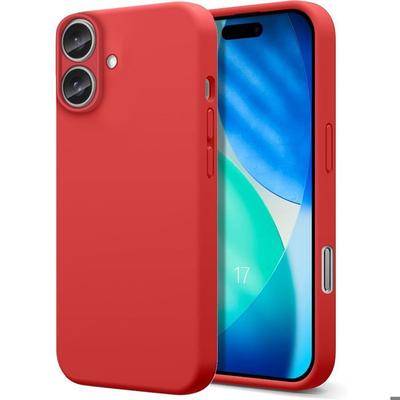 Protective Case - BOOLING - for iPhone 17 - Lightweight Silicone Anti-Scratch Shockproof Matte Effect Red