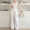 ZANZEA Women Sleeveless Tank Tops and Pants Summer Two Piece Suit Sets