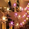 Xiaomi 1pc LED Christmas Snowflake String Light Indoor & Outdoor Hanging Decorative Lighting Fairy Atmosphere Lamp For Garden Party