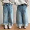 2025 Girls' Korean-Style Cat Denim Jeans - Fashionable Spring & Autumn Wear