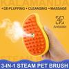 Cat Steam Brush, 3 In 1 Cat Steamy Brush Cleanser, Silicone Massage Grooming Brush, Pet Hair Cleaning Brush Comb for Cats Dogs