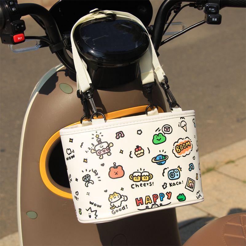 Elegant Waterproof Front Basket for Electric Bikes - Sleek, Portable, and Dynamic Storage Solution for Aima Bikes