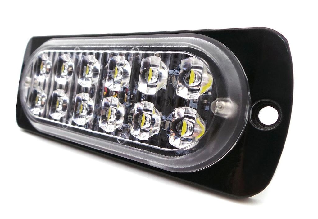 Rücklicht 12 LED stark 12V-24V Farben klein Weiß, Off-Road