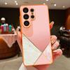 Splicing Marble Pattern Case For Samsung S26 Ultra S25 Edge S24 Plus S23 FE A15 A16 A17 A35 A36 A37 A54 A55 A56 A57 5G Hybrid TPU+PC Magnetic Cover