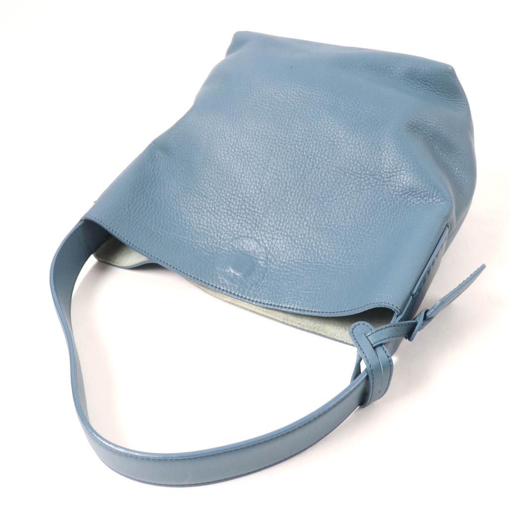 HIROFU Handbag Blue leather Women 19250B Used