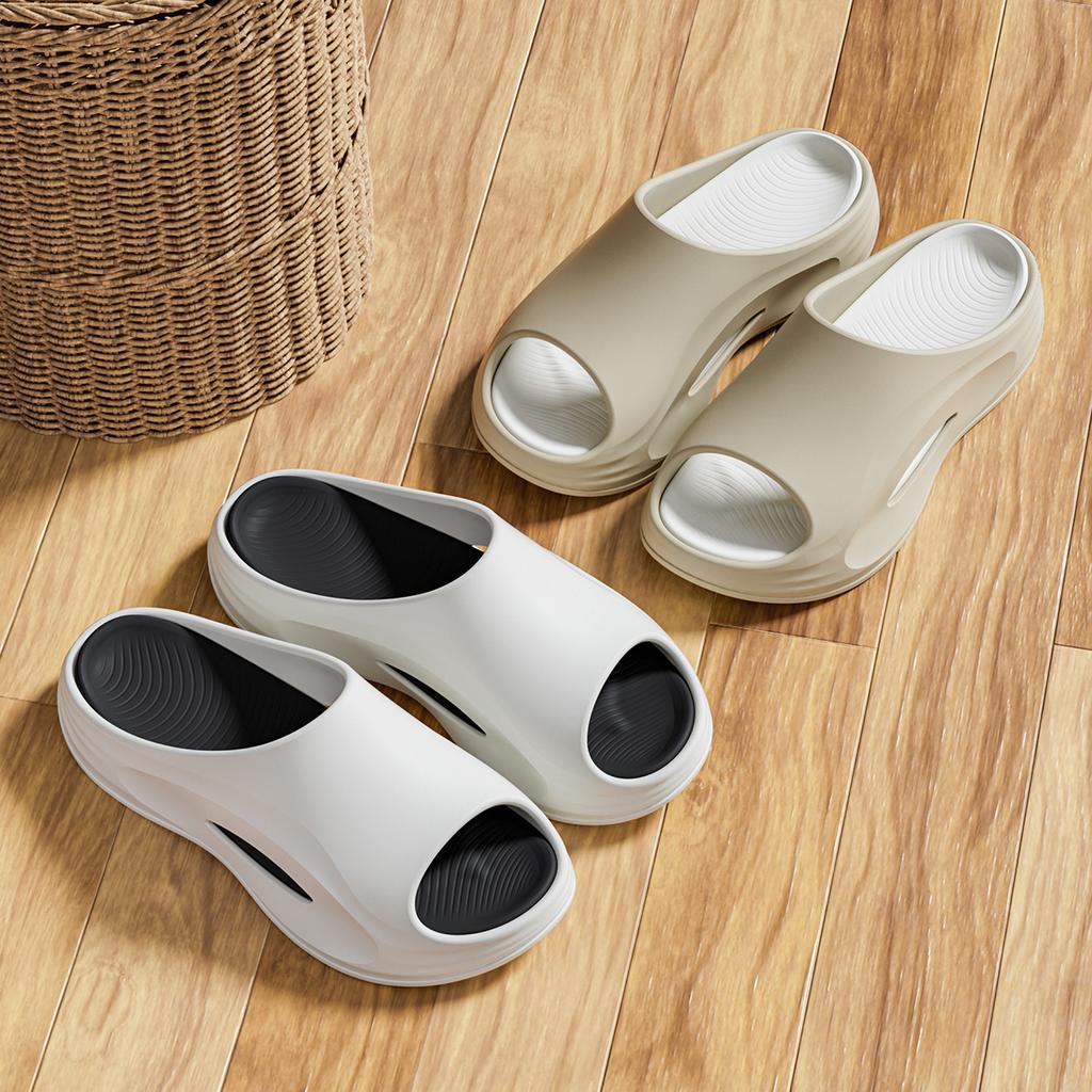 Summer Men Home Slippers Thick Bottom Beach Outdoor Slides Fashion Comfortable Non-slip Slippers Breathable Casual Women Indoor Slippers