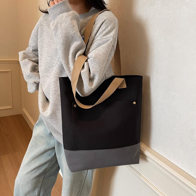 Canvas Large Capacity Tote Bag Student Shoulder Bag Women's Crossbody Bag