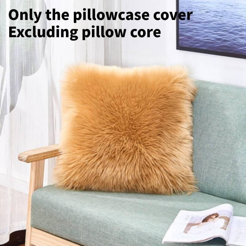 

Plush Pillowcase Sofa Bed Living Room Decoration Long Plush Detachable Soft хаки