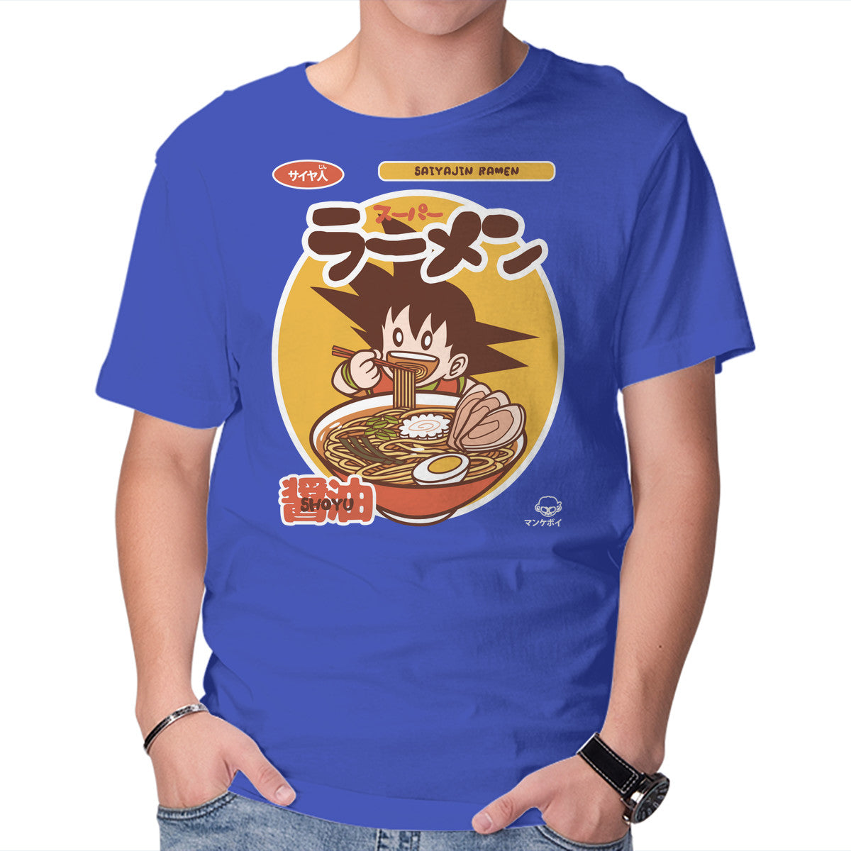 Unisex Crew Neck T-Shirt Saiyajin Ramen Graphic Short Sleeve Casual Tee XL