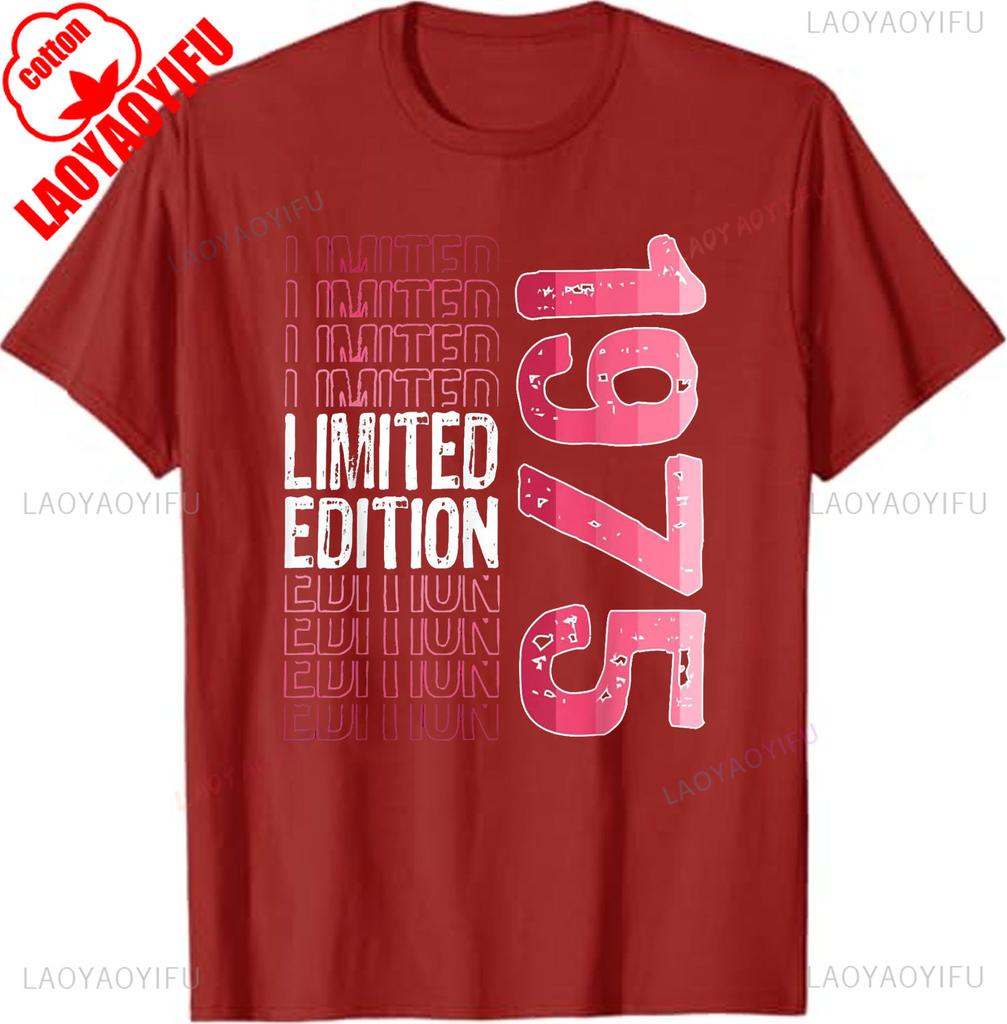 Limited Edition Vintage 1975 Retro Birthday T-Shirt Hoodie Graphic T Shirts Streetwear Casual Style Ropa Hombre Ropa Mujer