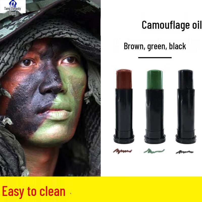 Portable 3-Color Face Camouflage Paint Set