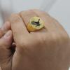 22MM Stainless Steel Eagle Engraving Round Ring for Men
