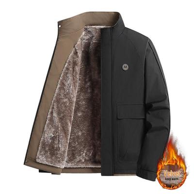 Men's Plus Size American Style Fleece Lined Winter Jacket