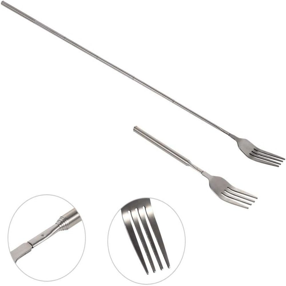Extendable Extendable Long Handle Fork Stainless Steel Telescopic Fork