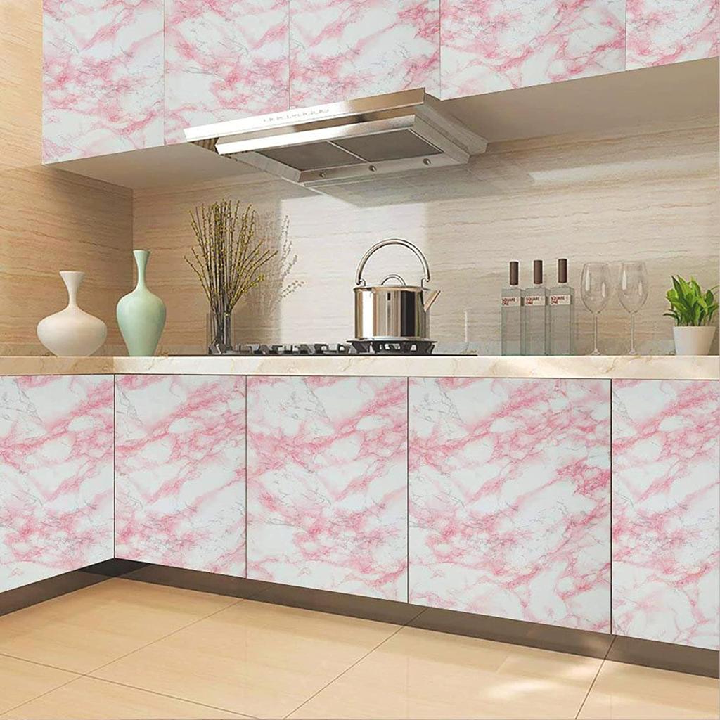 Marble Kitchen Oil-Proof Film Stove Waterproof Moisture-Proof Self-Adhesive Wallpaper Countertop Cabinet Renovation Tile Sticker