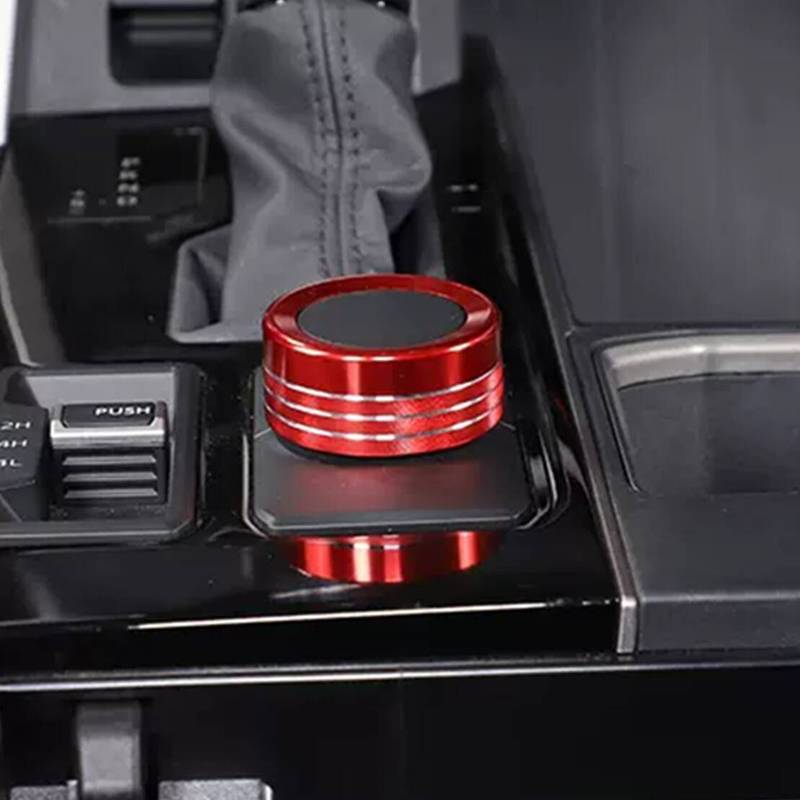 Cubierta de Anillo de Perilla de Ajuste de Modo de Conducción para Coche apta para Toyota Tundra 2024 Aluminio Rojo