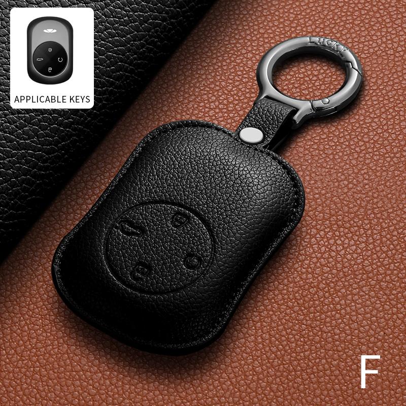 

Leather Car Remote Key Case Cover For Chery Fulwin A8L A9L T9 T10 T11 T8 X3 X3L Auto Keychain Protector Shell Holder Accessories