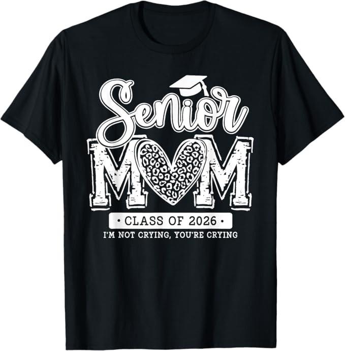 Senior Mom Class Of 2026 Senior Mama 2026 Graduation Leopard T-Shirt
