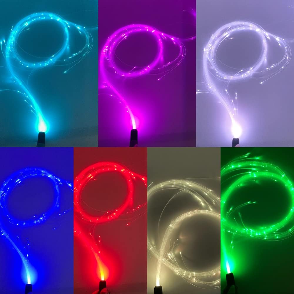 Space Whip (7 Colors 23 Modes) Led Fiber Optic Whip Rave Toy,EDM Events,Dance Festival