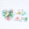Macaron hollowed out heart-shaped long tail clip,bill book clip, colorful small clip, cute folder, tailcoat clip,