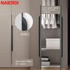 NAIERDI 800mm Aluminum Alloy Long Furniture Handles Black Hidden Cabinet Handle Cupboard Pulls Drawer Knobs Door Hardware
