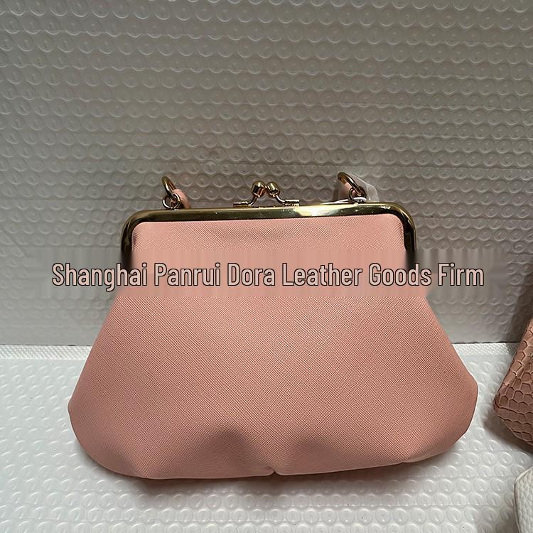 2025 Pink Crocodile Pattern Dumpling Bag: Casual Single Shoulder & Crossbody Women's Handbag