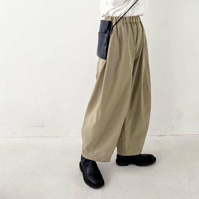 Autumn Casual Loose Wide-Leg Pants: Simple Solid Color, Japanese & Korean Style