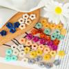 10pcs Resin Flower Pendant Ornament Hollow Flower Charm Beads Jewelry DIY Supplies for Keychain Hanging Pendant Making