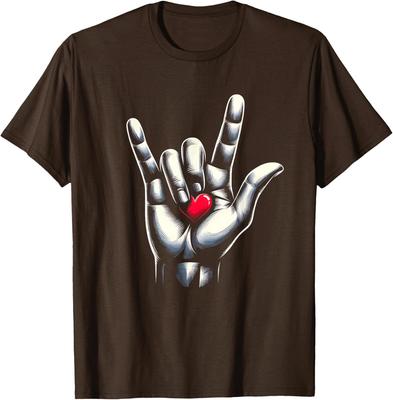 I Love You Hand Sign Language Heart Valentines Day Unisex T-Shirt