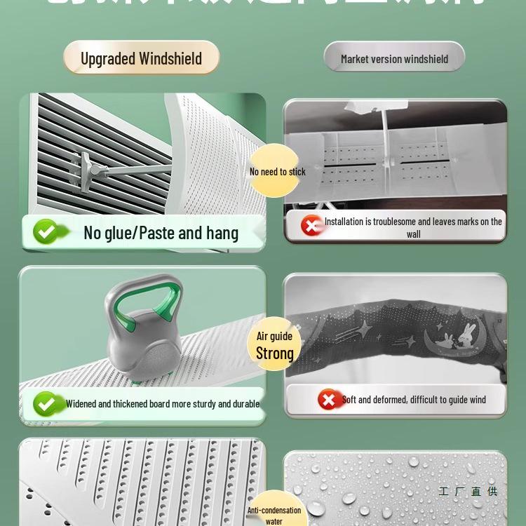 Universal Air Conditioner Deflector: Anti-Direct Blow Office Air Guide