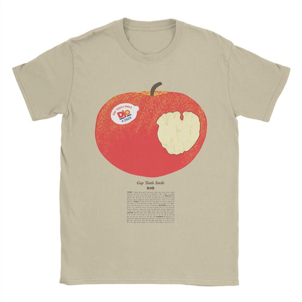 Djo Apple Funny Cartoon Graphic Cotton TShirt For Unisex Beach Funny TShirts O Neck Trending Tees Oversized Casual Clothing