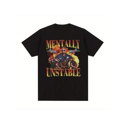 Men'S Oversized T-Shirts with a Humorous Gym Graphic, Featuring a Retro Gothic Style That Reflects a Mentally Unstable Theme